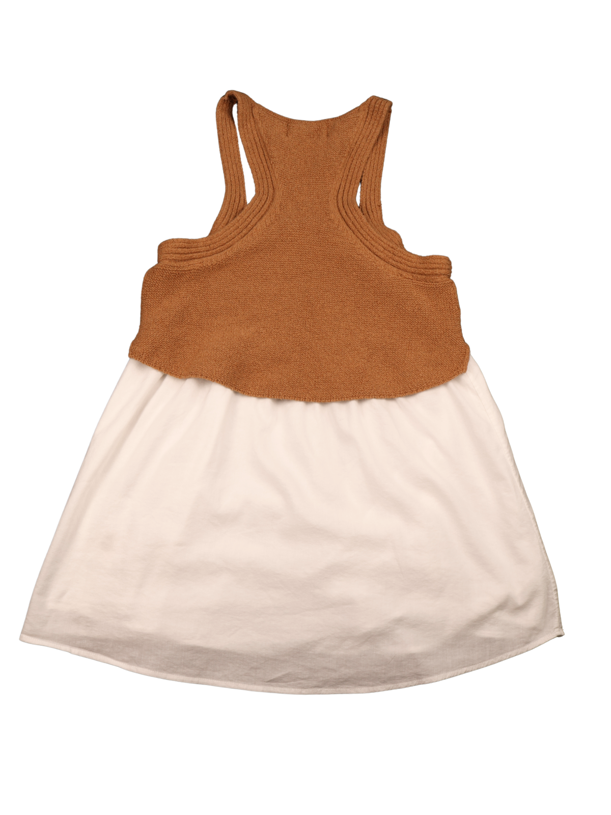 Anthropologie Twofer Sleeveless Sweater Blouse – Layered Knit & Flowy Top Size Small