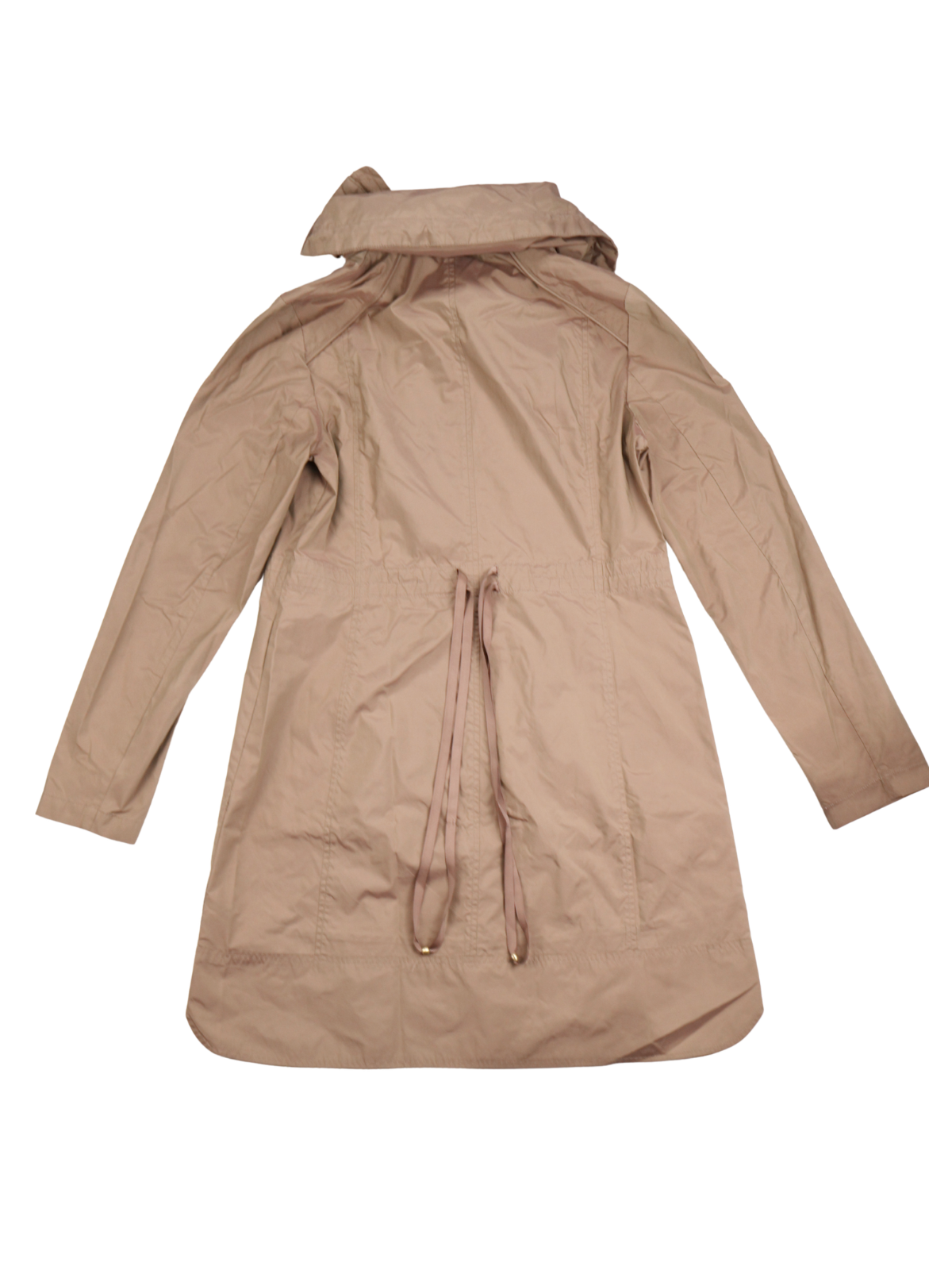 Cole Haan Packable Beige Rain Jacket – Lightweight Hooded Coat | Size Small
