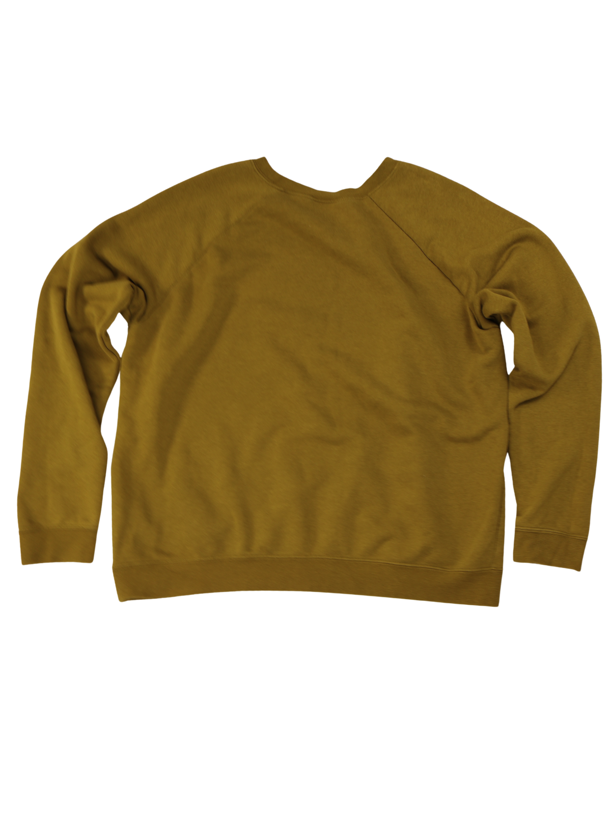 Nike Olive Green Fleece Sweatshirt Large White Logo Crewneck Athleisure