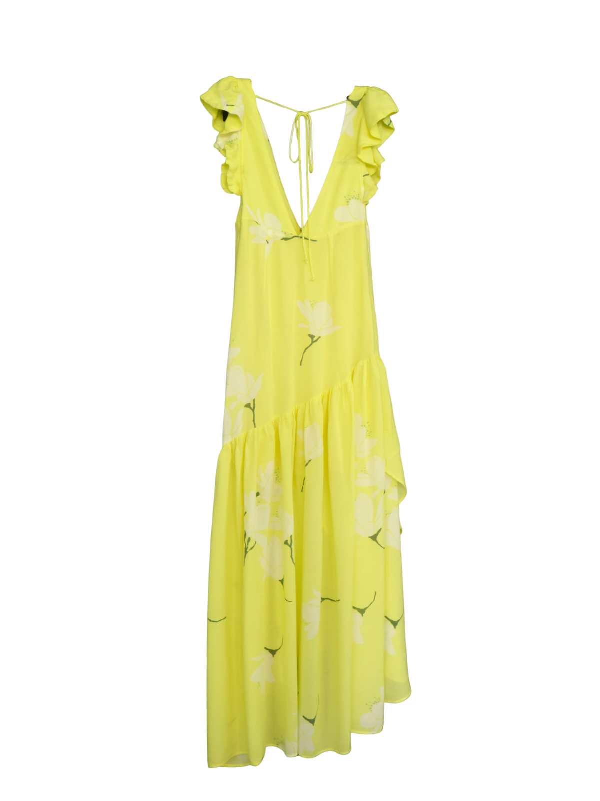 Free People She’s A Waterfall Yellow Floral Maxi Dress Size 0