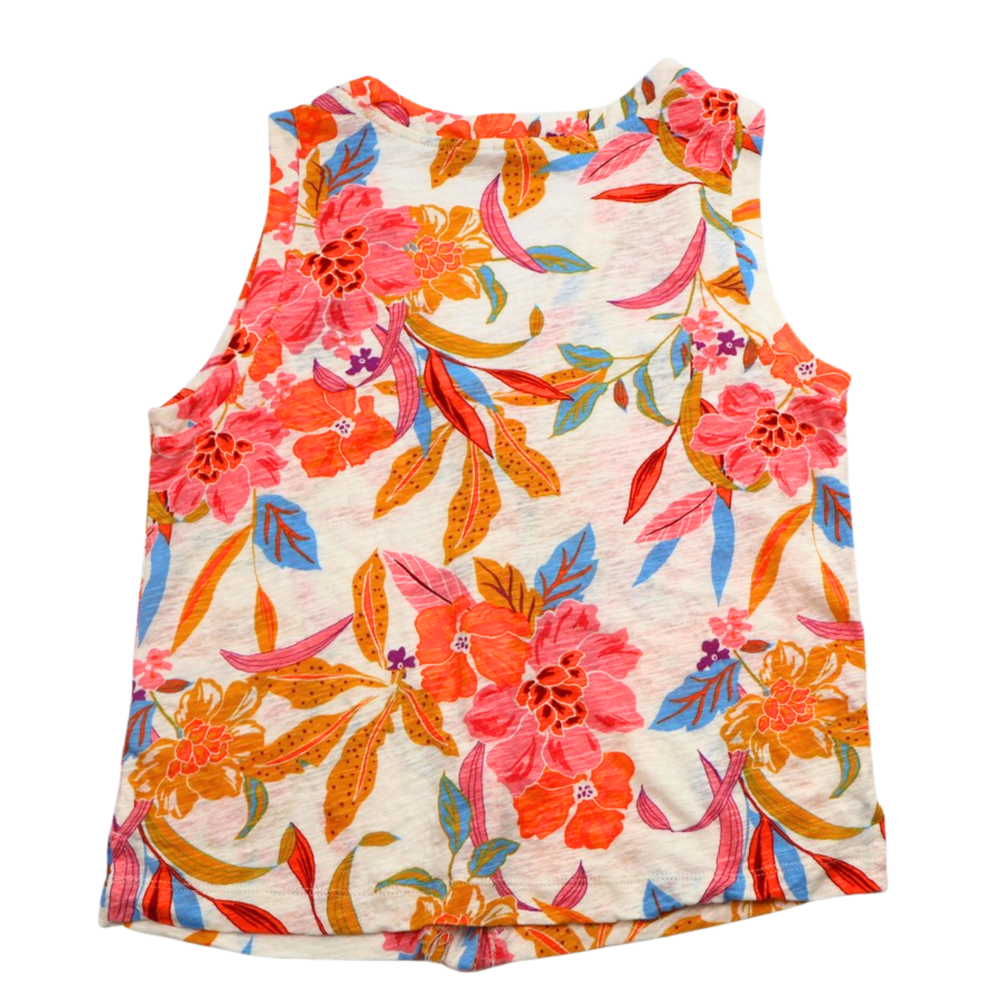 C & C California Floral Button Front Tank Top Size Medium