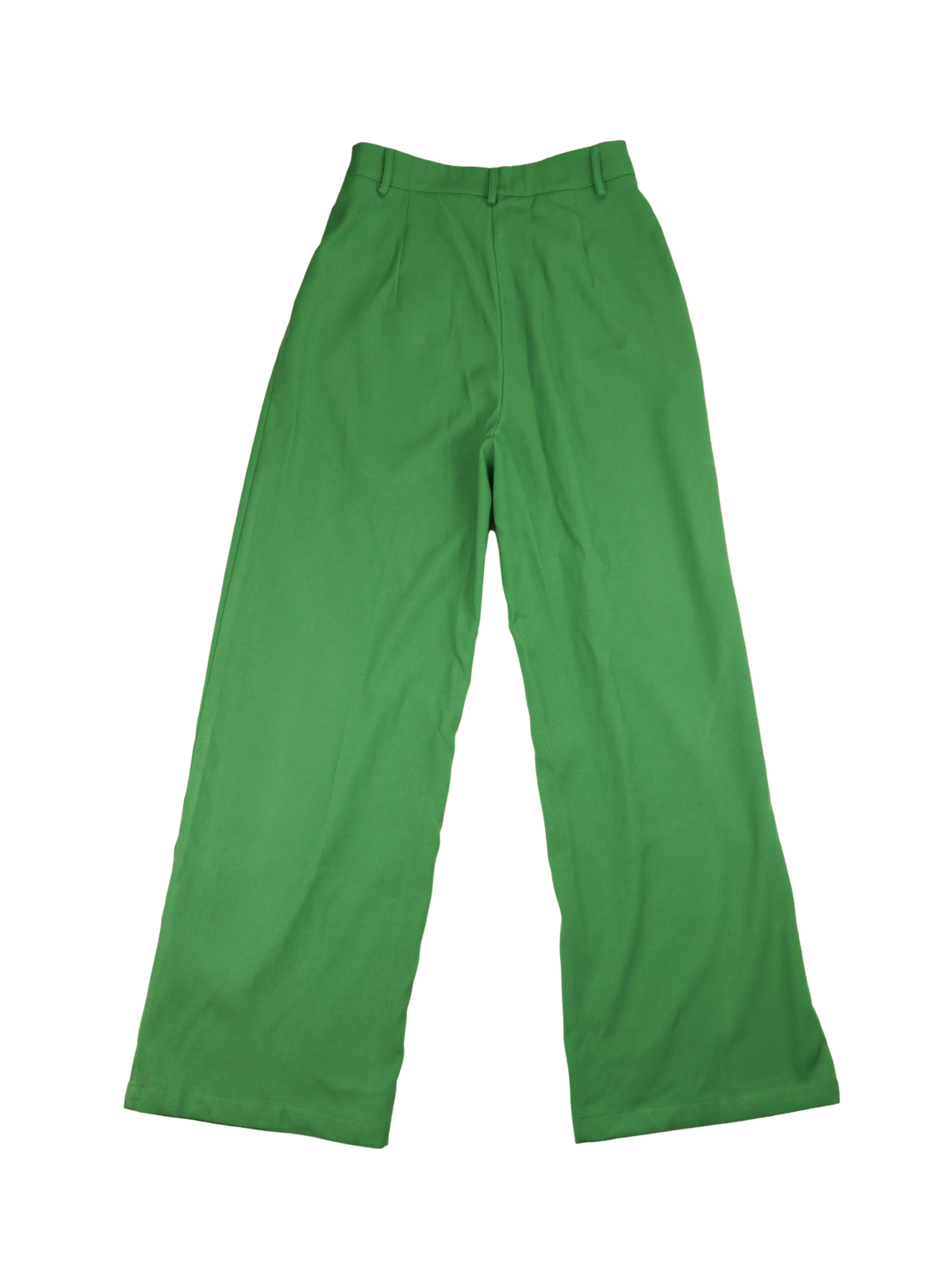 Cider Green Wide Leg Trousers | High Rise Tailored Pants | Size Small