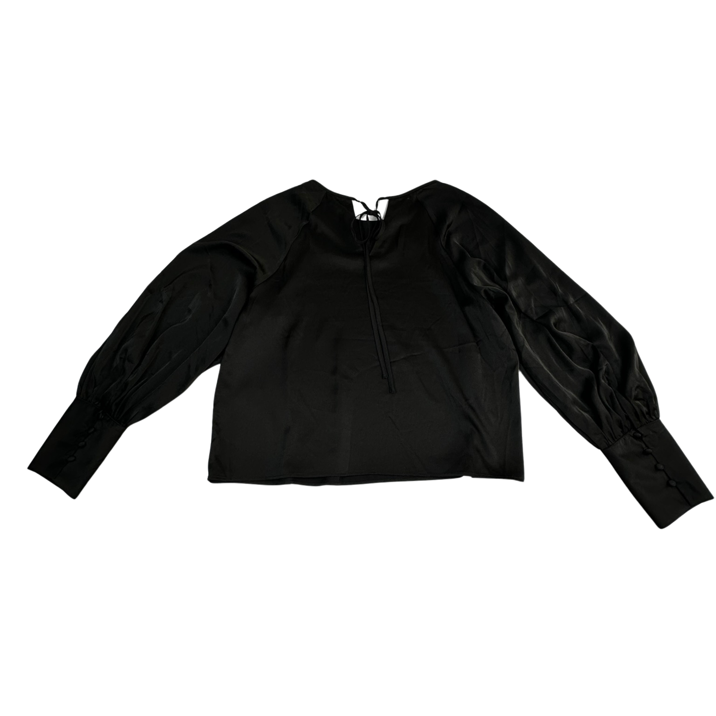 Banana Republic Black Balloon Sleeve Blouse – Size Medium