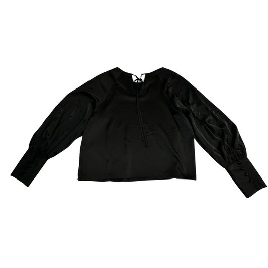Banana Republic Black Balloon Sleeve Blouse – Size Medium