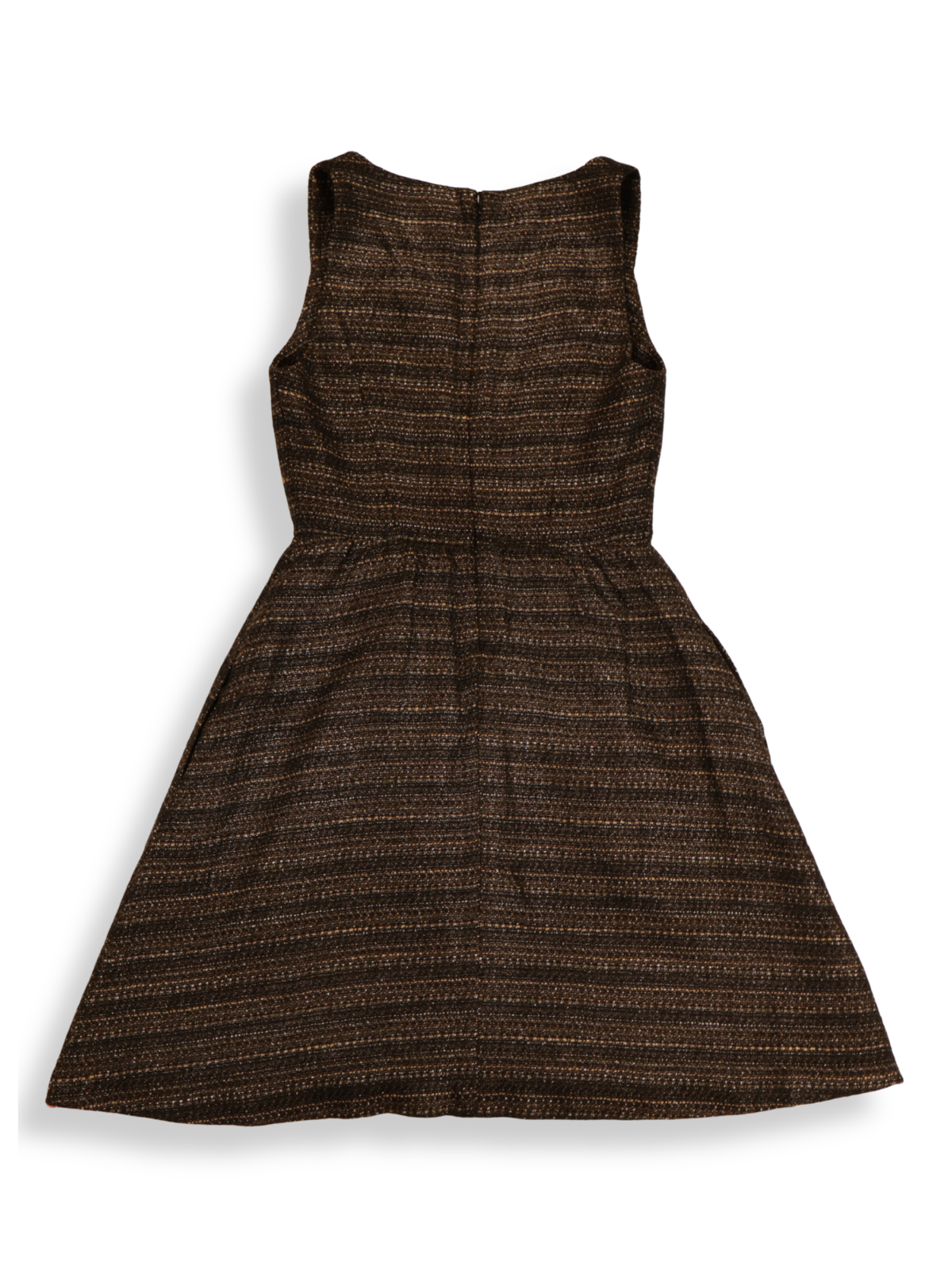 Anthropologie Moulinette Soeurs Dress Size 2 | Textured Brown Fit & Flare w/ Pockets