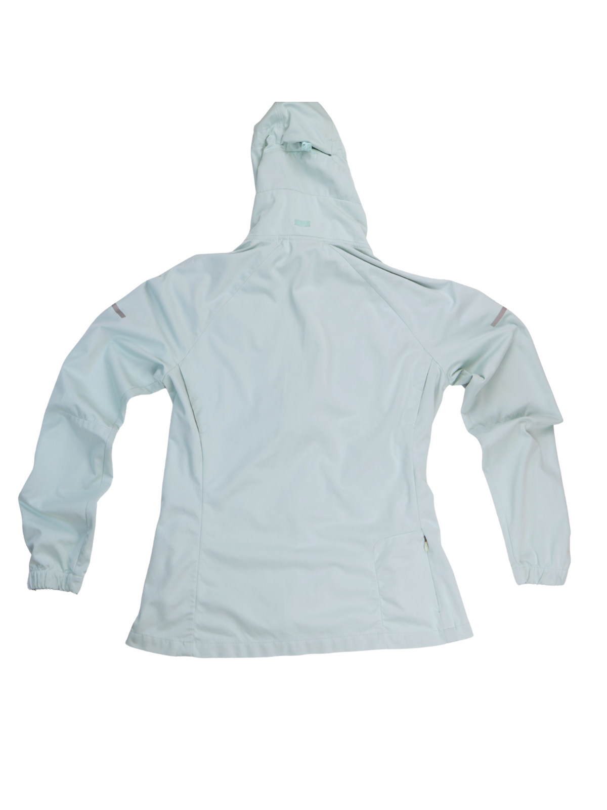 Adidas Light Blue Athletic Jacket | Hooded Zip Front Windbreaker | Small