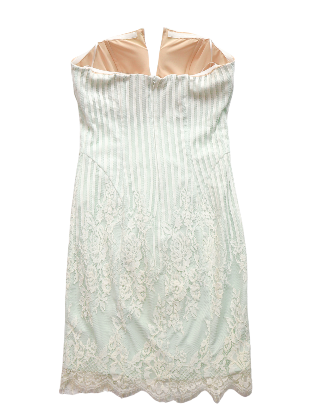 GUESS Mint Green Lace Dress | Romantic Floral Overlay | Size 2 | Occasion Ready
