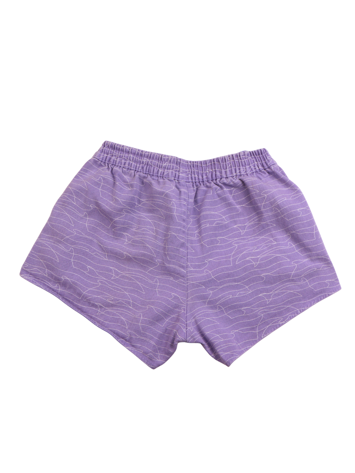 Adidas Purple Dolphin Print Shorts – 100% Cotton | Size Small | Playful Sport Style