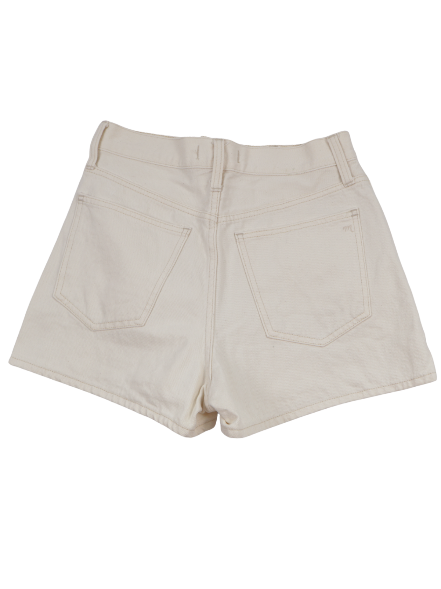 Madewell Cream High-Rise Denim Shorts – Clean Minimalist Staple (Size 26)