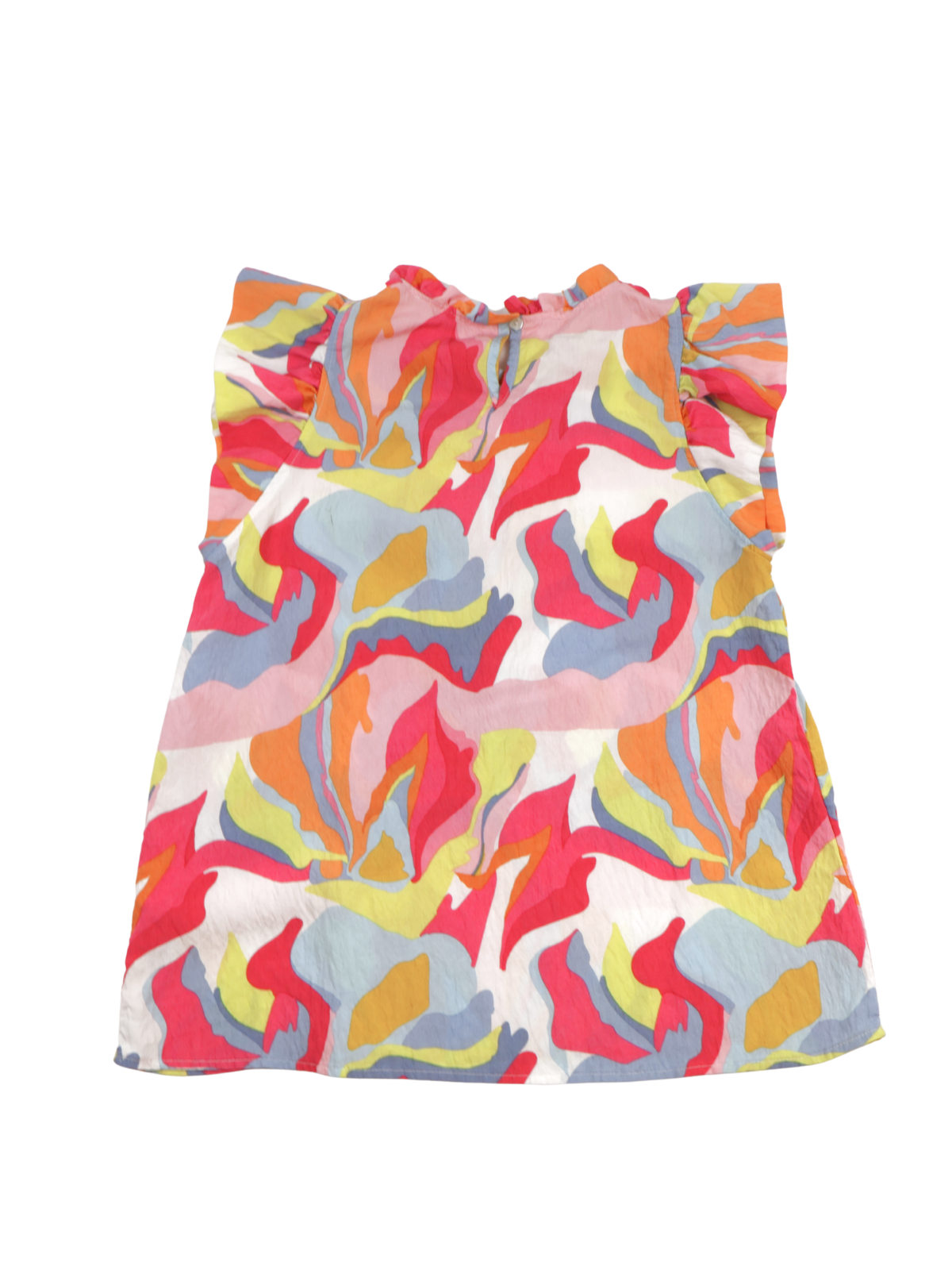 Michelle McDowell Bright Abstract Print Blouse – Colorful Statement Top (Size S)