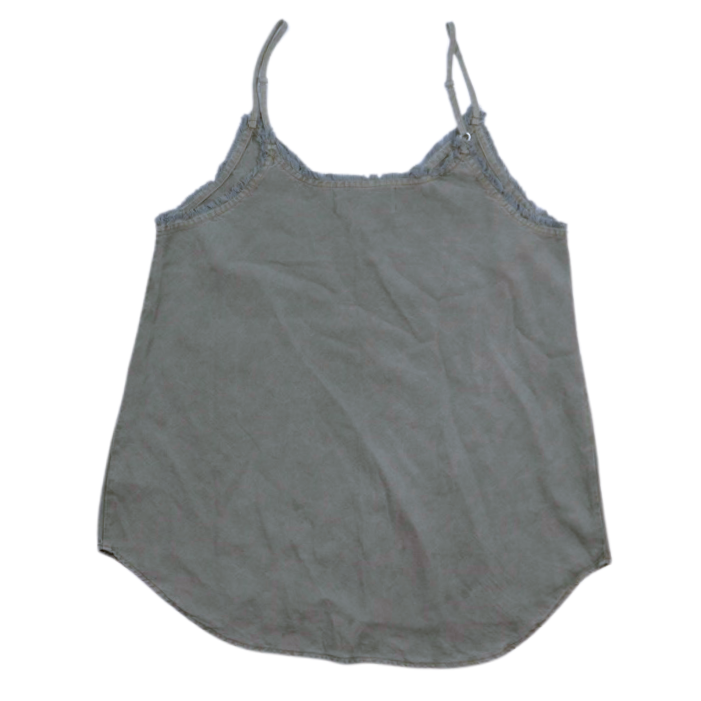 Cloth & Stone Frayed Trim Tank – Sage Green | Size S
