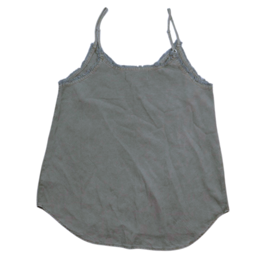 Cloth & Stone Frayed Trim Tank – Sage Green | Size S