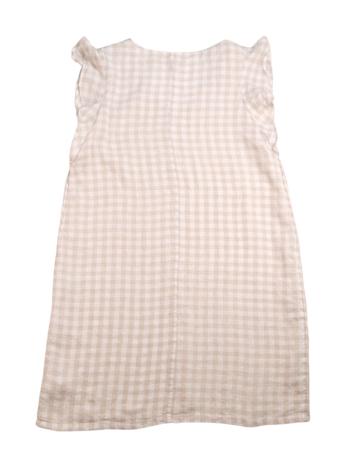 Cynthia Rowley Neutral Gingham Shift Dress – Effortless Everyday Style (Size Large)