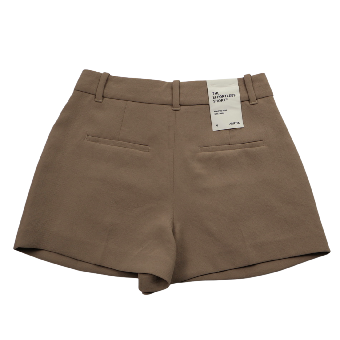 Aritzia Tailored Khaki High Rise Shorts Size 4