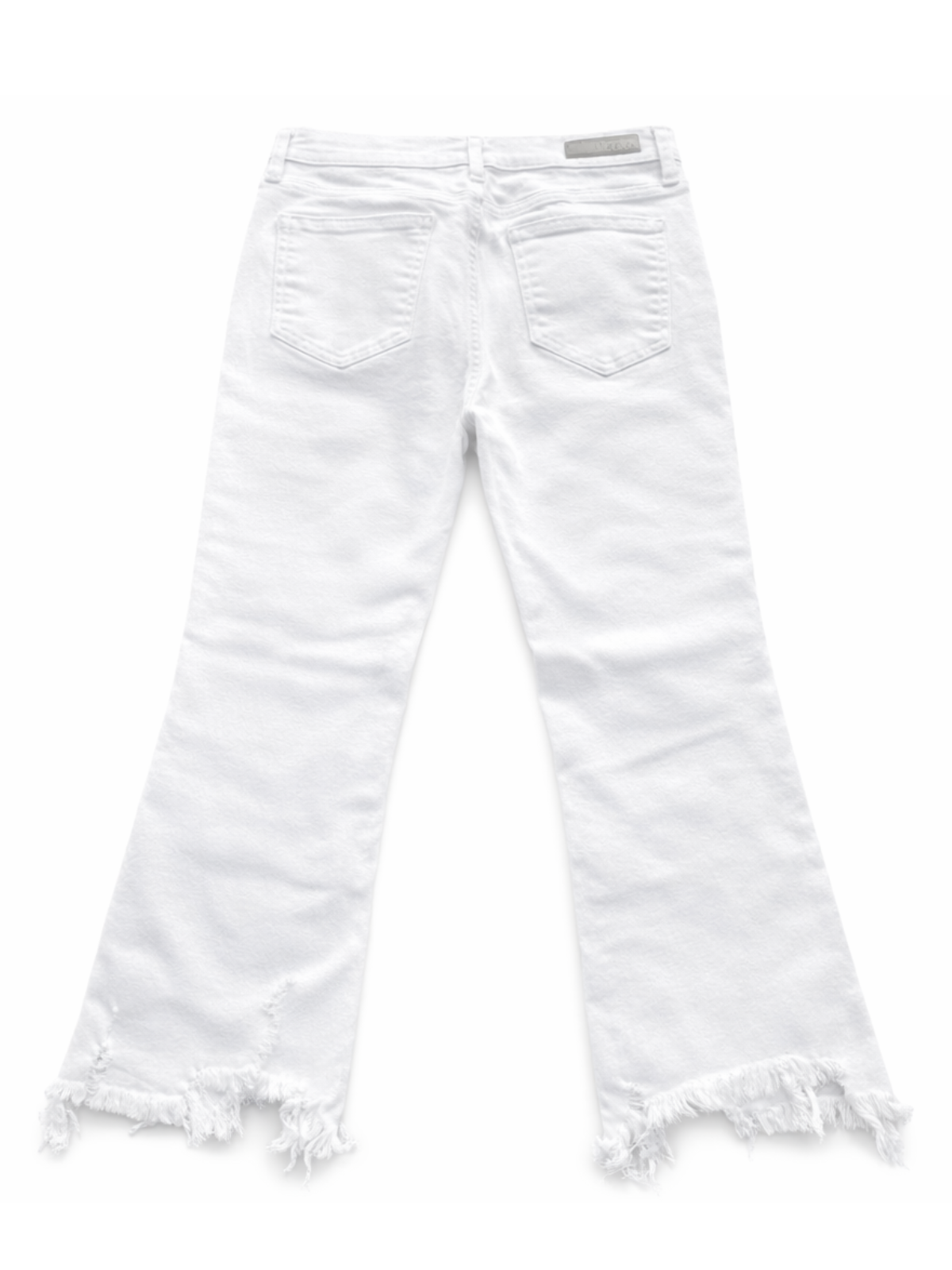 Cello White Cut Off Ankle Jeans Size 9 Distressed Raw Hem Denim