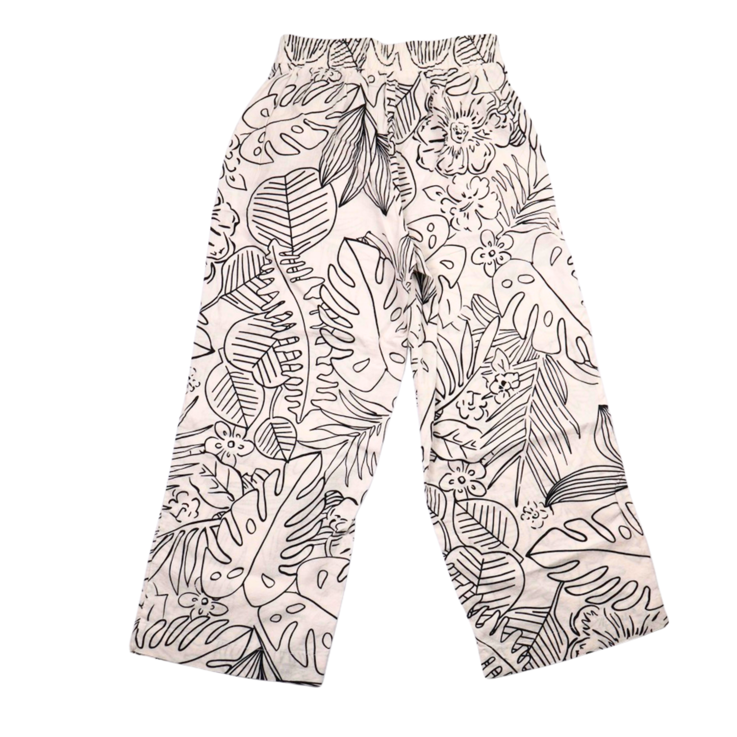 Christian Siriano Tropical Print Wide Leg Pants Size Medium