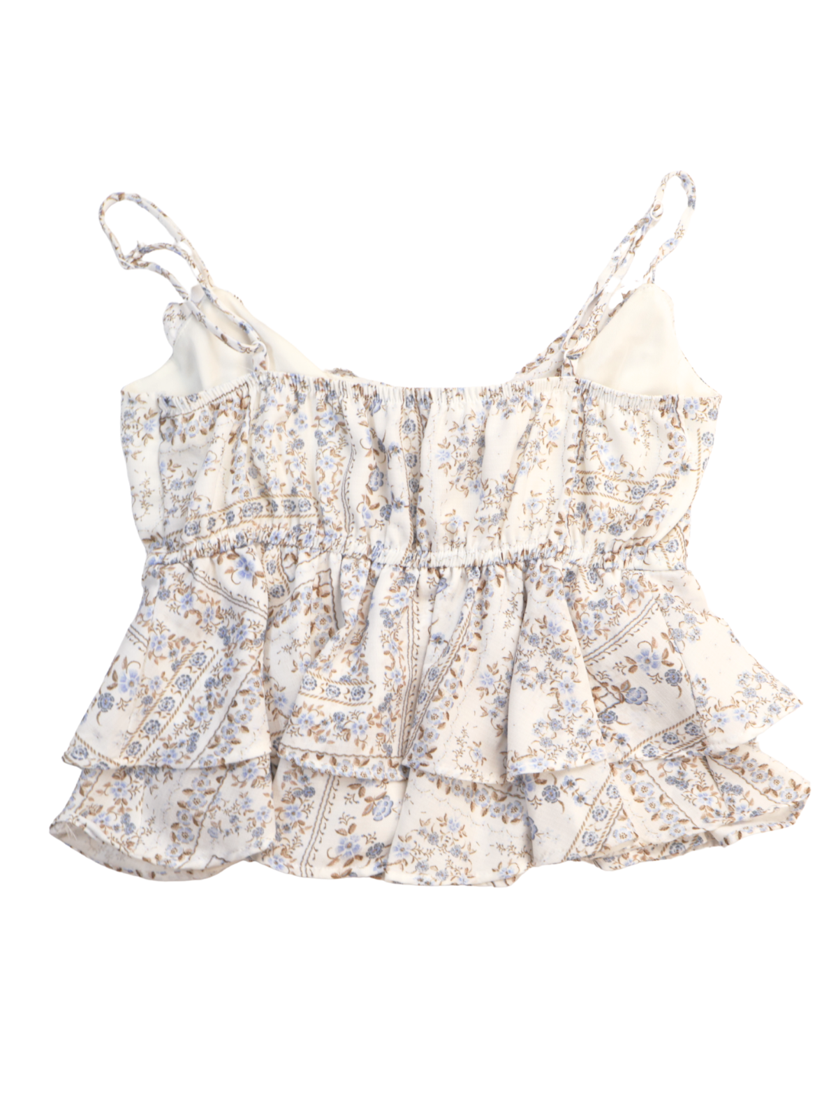 Alter’d State Floral Ruffle Crop Top Size Medium | Boho Feminine Spring Tank