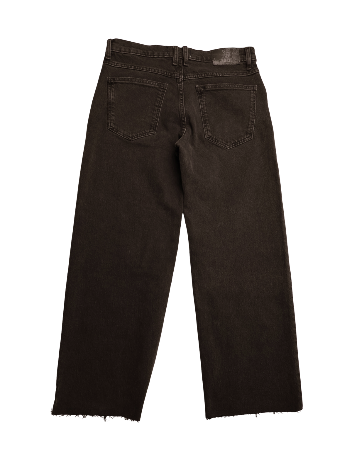 We The Free Black High Rise Straight Leg Jeans | Raw Hem | Size 27 | NWOT