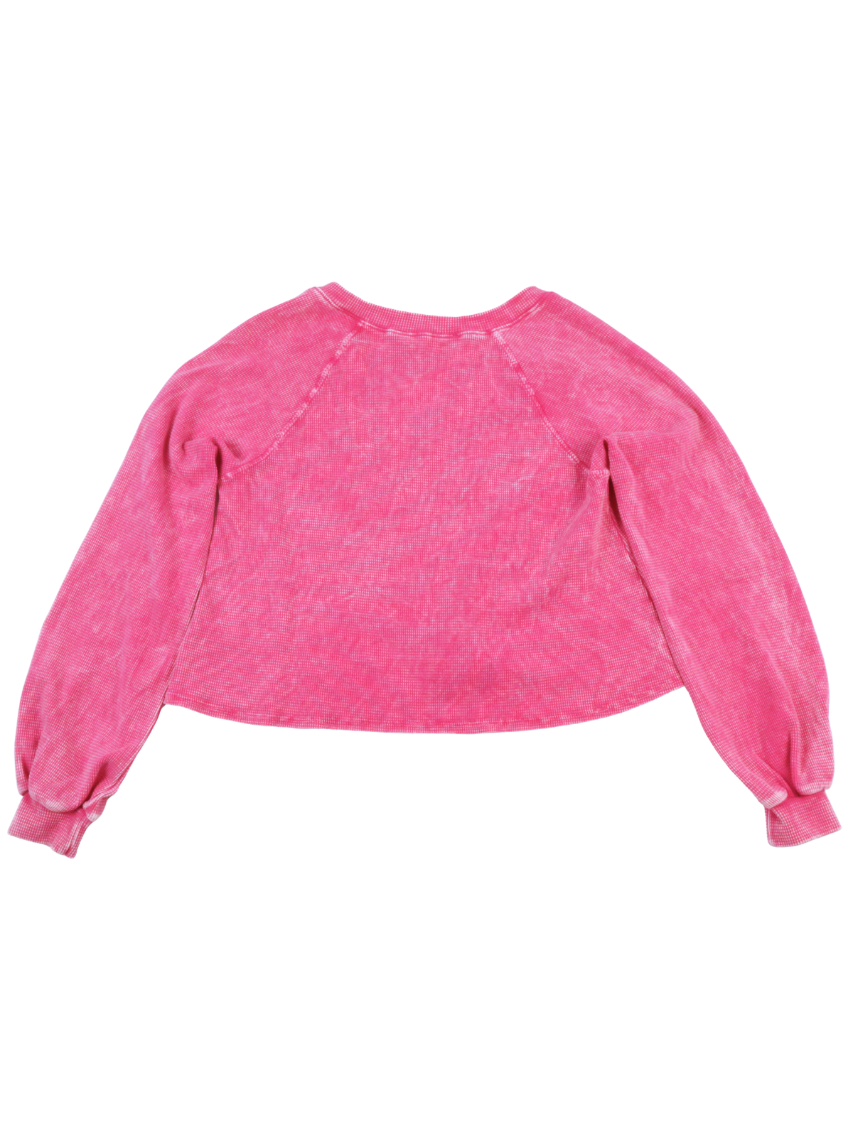 Alter’d State Pink Waffle Knit Crop Top | Soft Textured V-Neck | XS | NWT