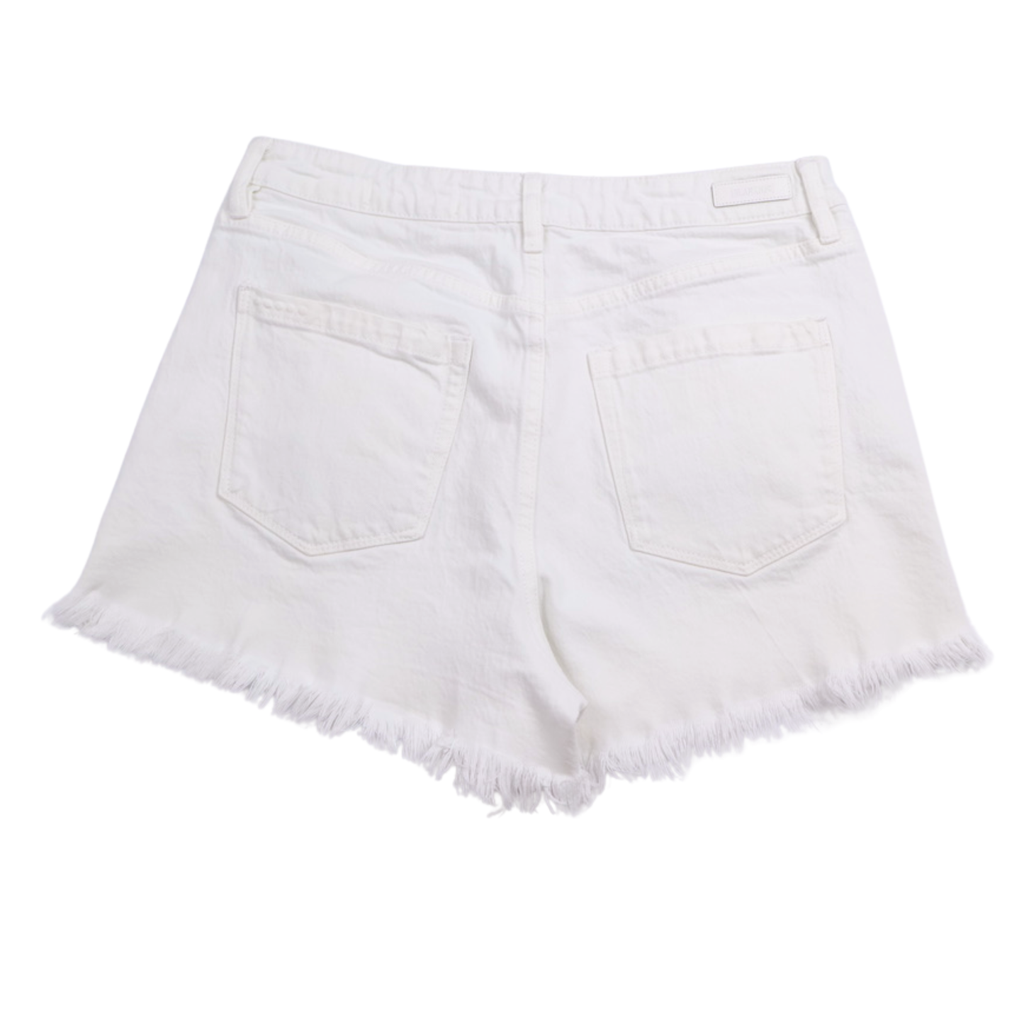 BLANKNYC The Reeve High-Rise Ribcage Shorts | White Frayed Hem | Size 10