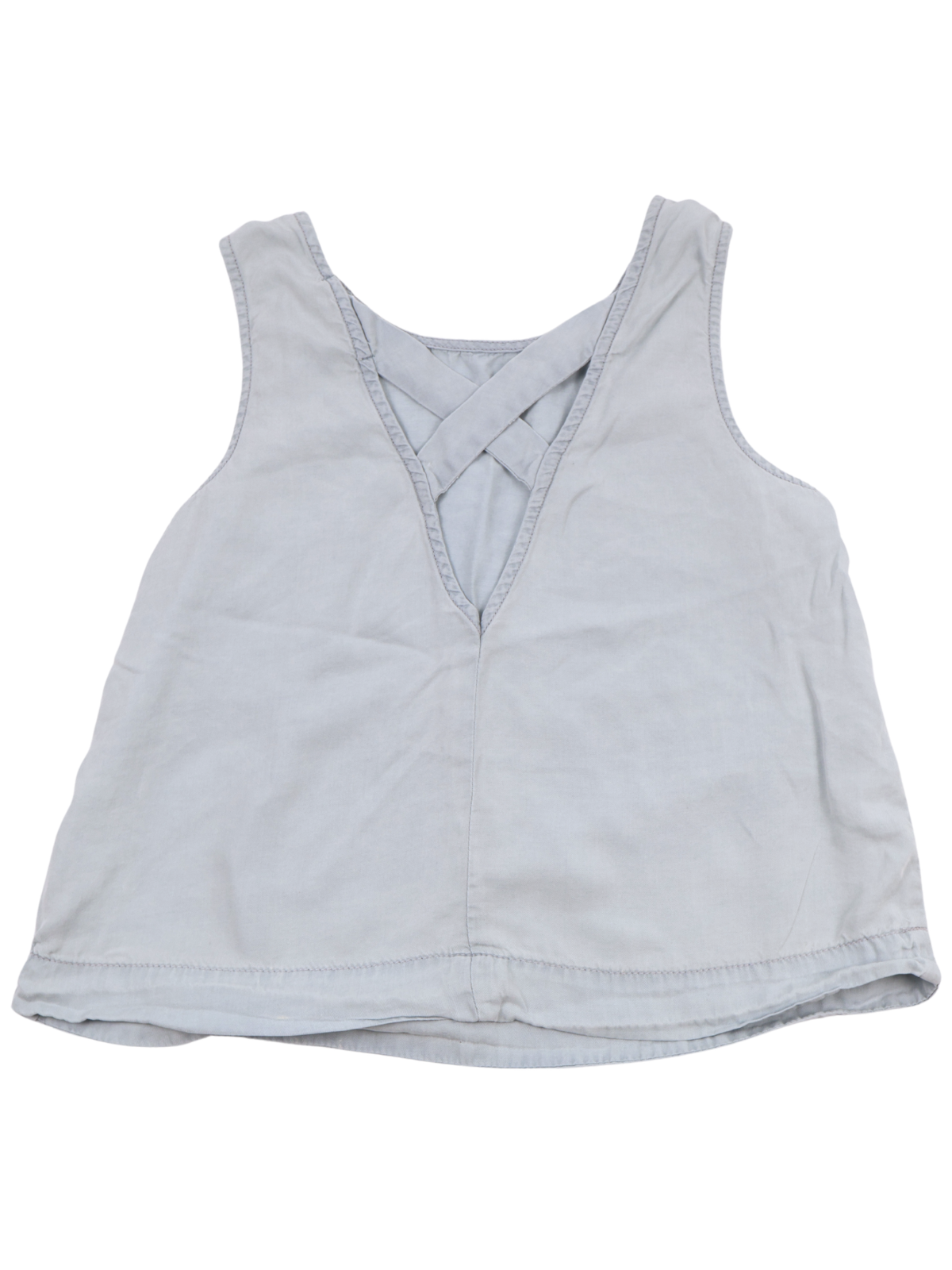 Life in Progress Light Blue Minimal Tank Blouse – Soft Everyday Essential (Size XS)
