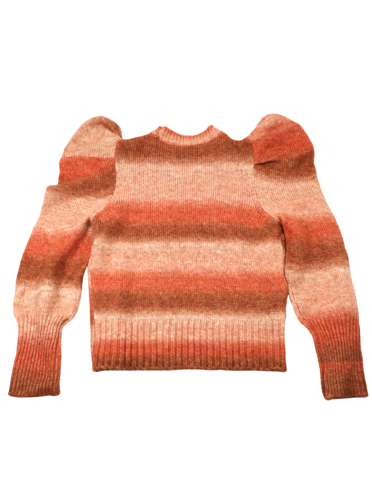 Design History Puff Sleeve Knit Sweater | Neutral Stripe | NWT | Size L