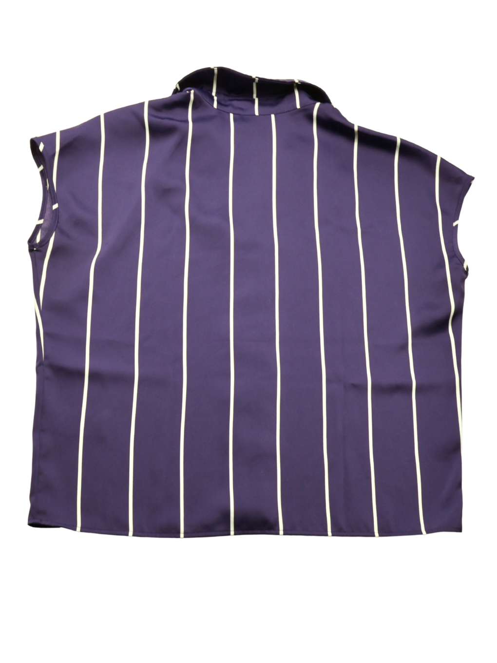 Rachel Zoe Navy Stripe Button Front Blouse | Tailored Relaxed Fit | Size M