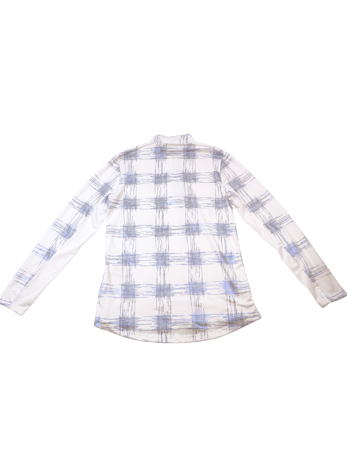 SanSoleil UPF 50 1/4 Zip Pullover | Blue Plaid | Performance Top | XS