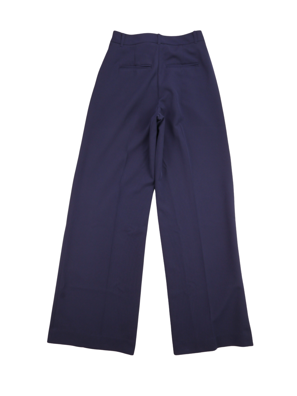 White House Black Market High-Rise Navy Trousers – Tailored Wide Leg (Size 2)