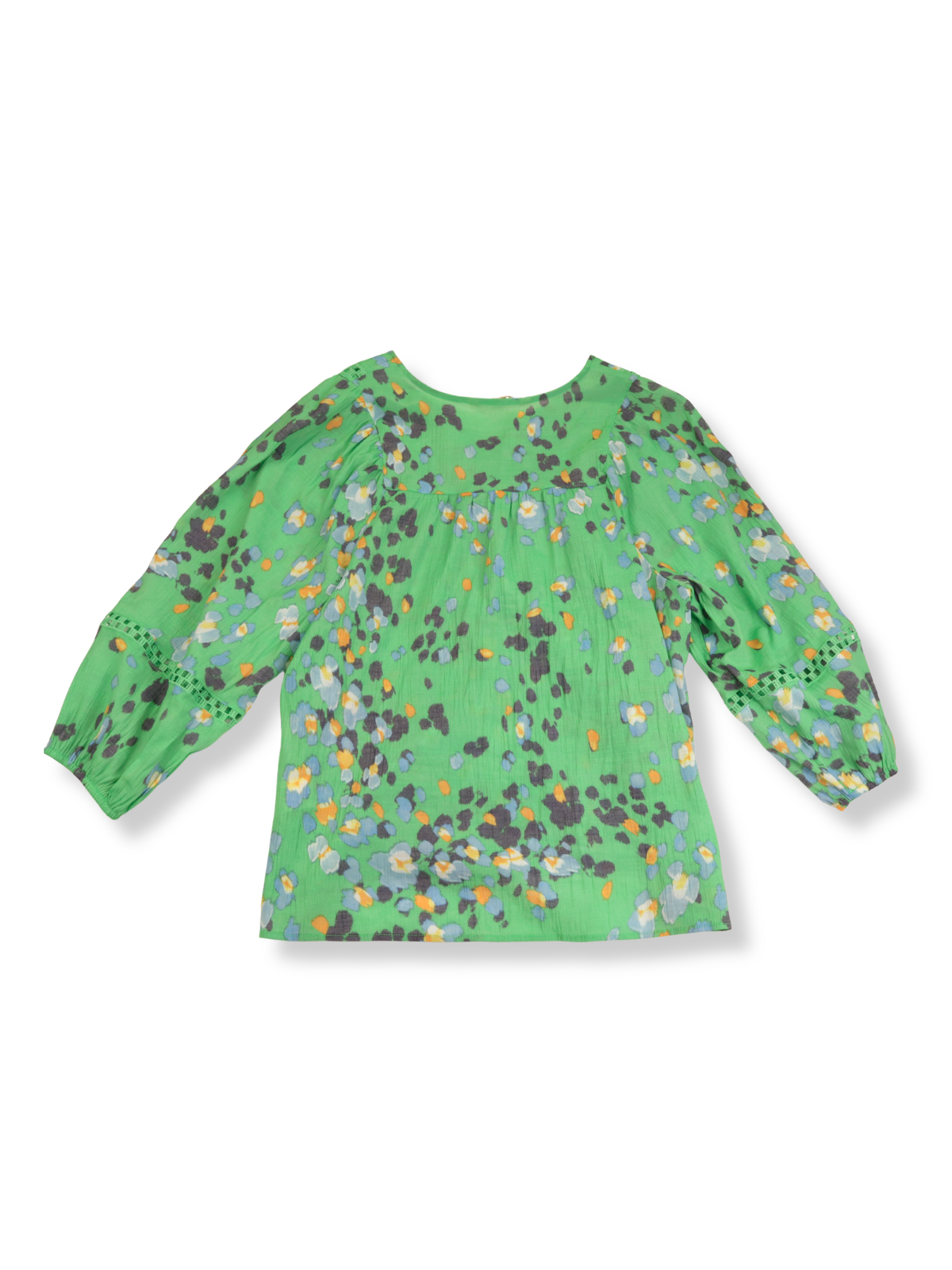 Hope & Harlow Green Floral Blouse XL | Boho Lightweight Top | Statement Print