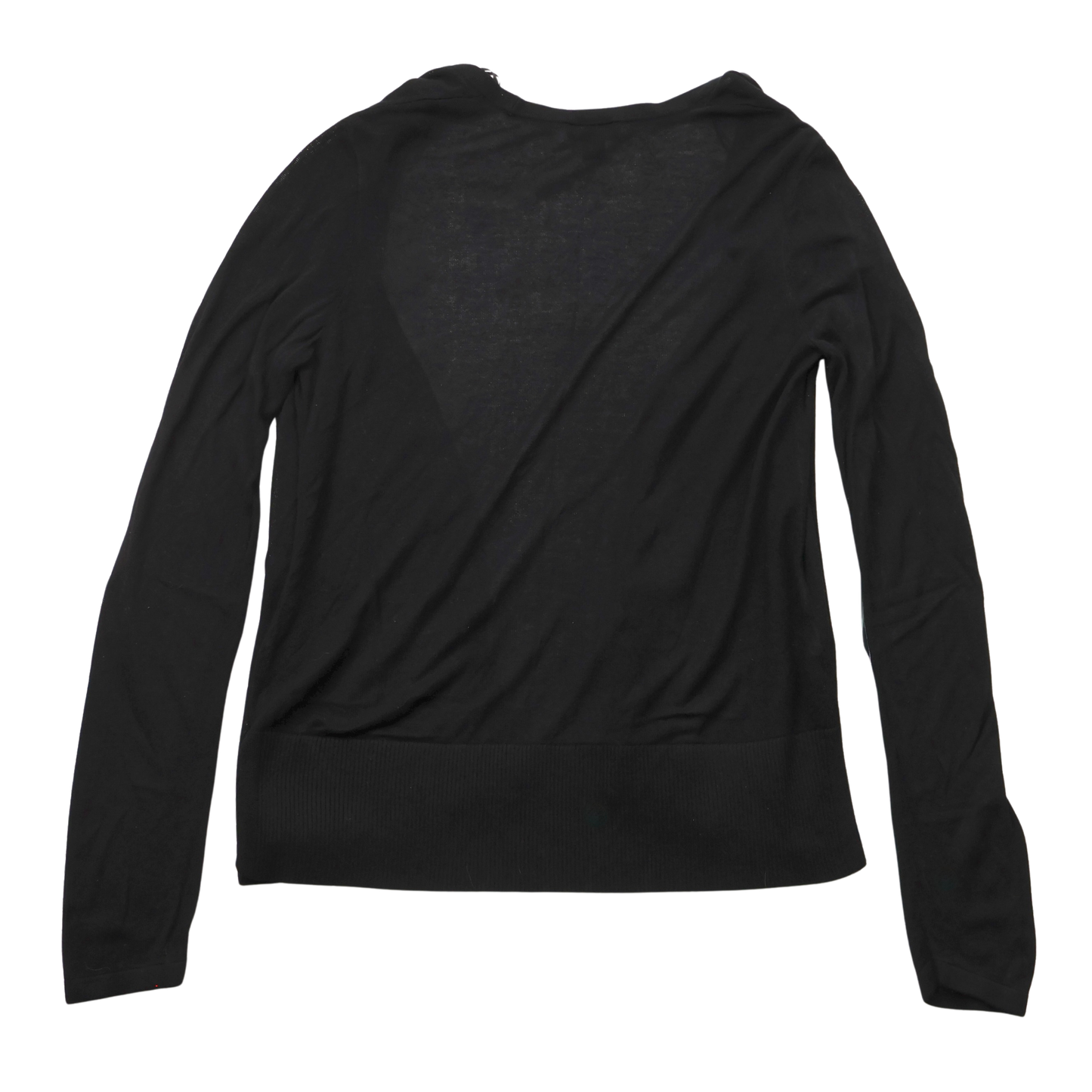 Ann Taylor Black Wrap Cardigan Sweater – Size Medium – Classic Lightweight Layer