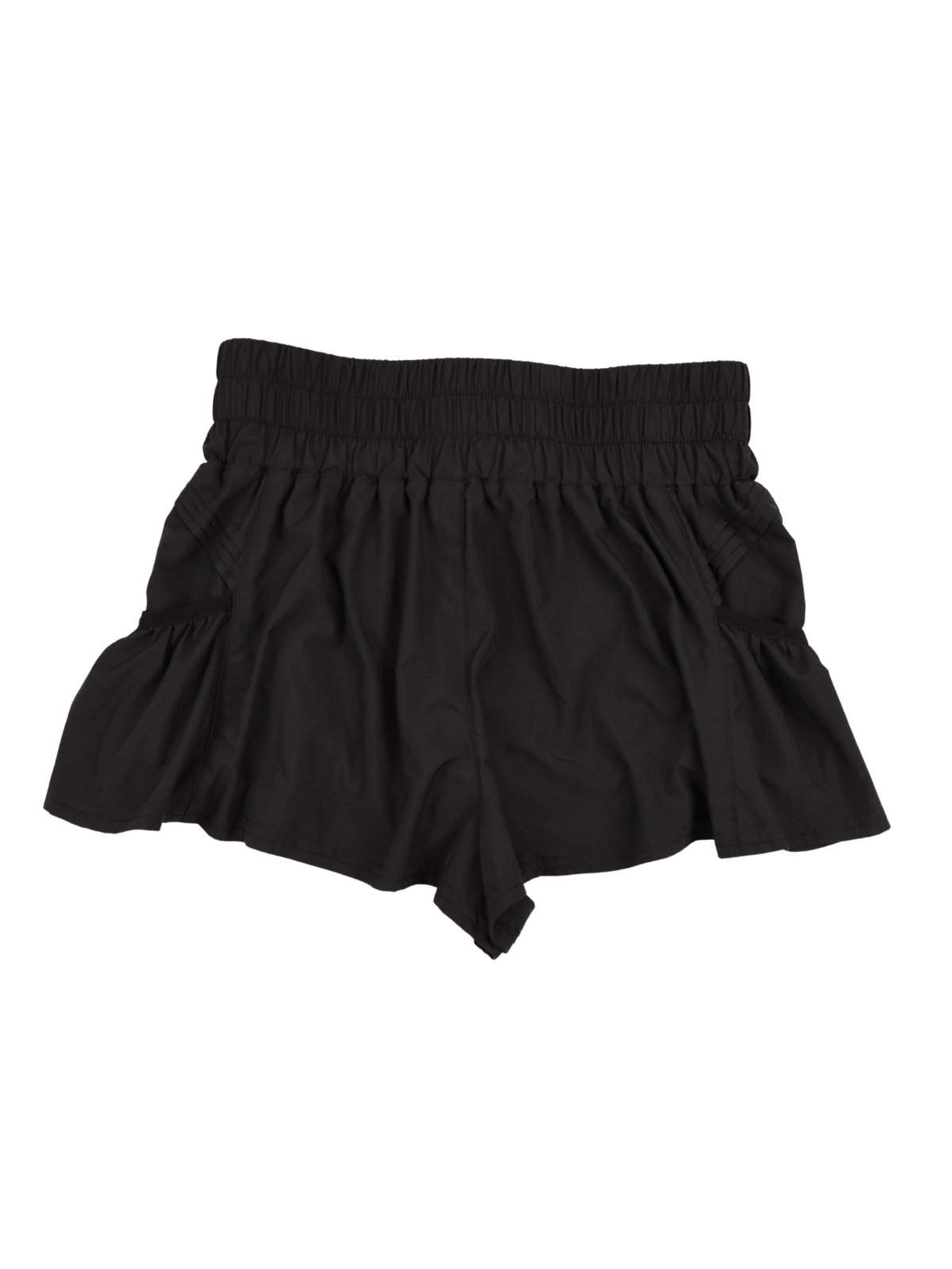 FP Movement Get Your Flirt Black Ruffle Athletic Shorts XS Flowy Activewear