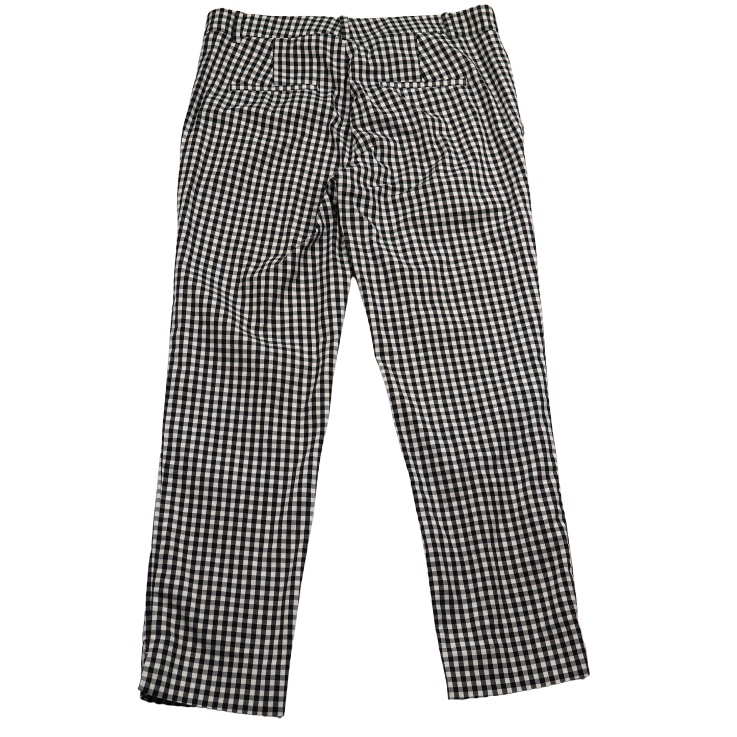 Ann Taylor Black & White Gingham Ankle Trousers – Size 0 – Tailored Check Pants