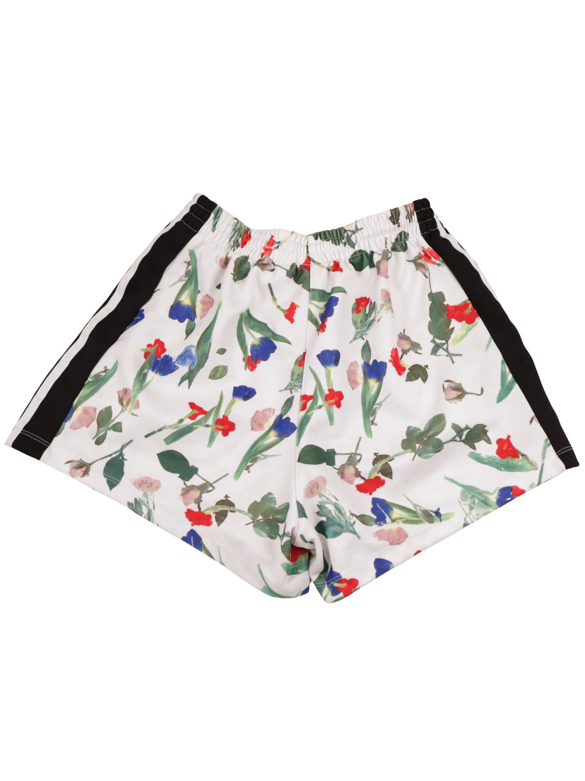 Adidas Originals Floral Track Shorts White Trefoil Athletic Shorts Small