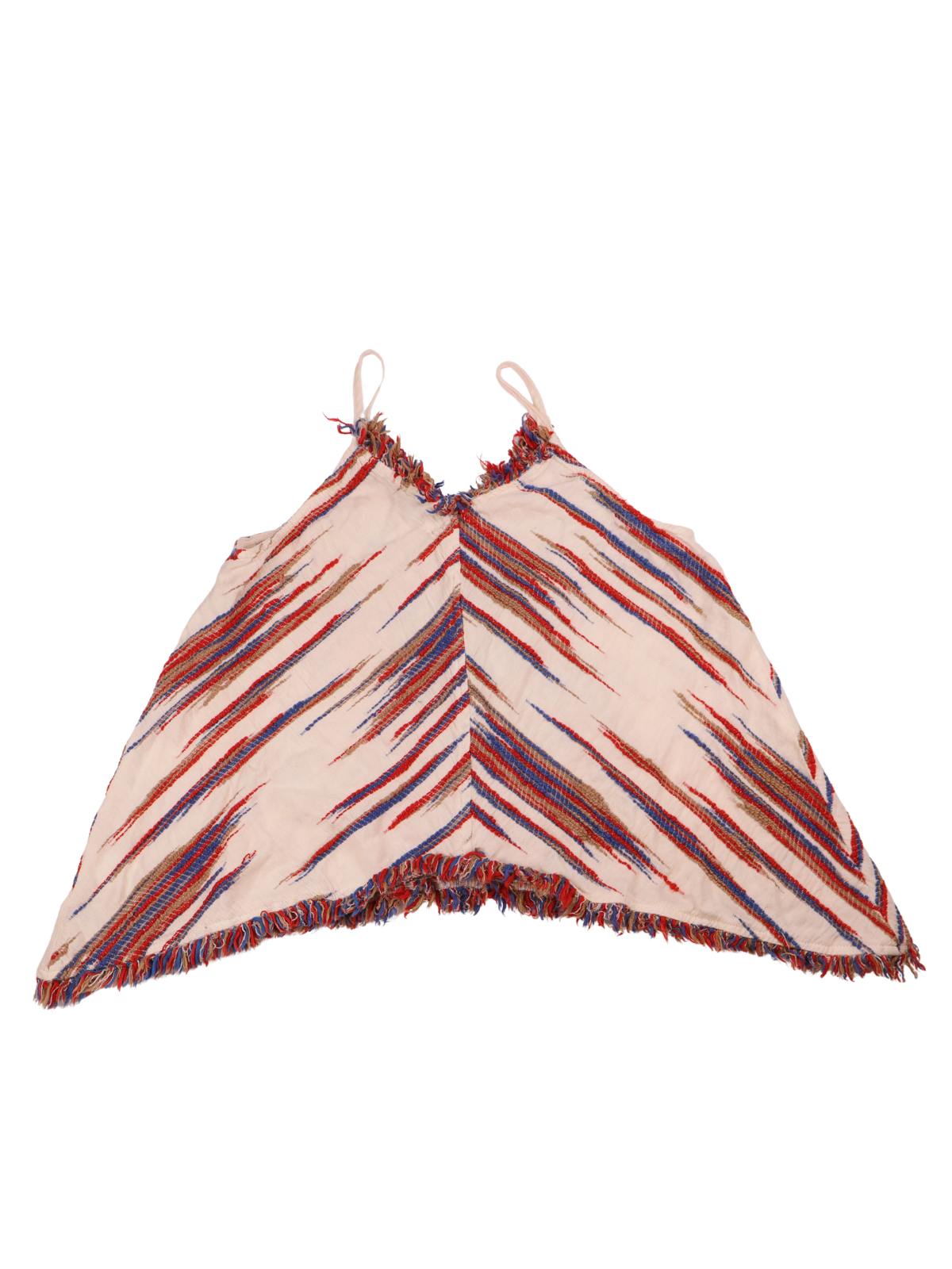 THML Fringe Chevron Swing Tank Top Size Small Boho Statement Top