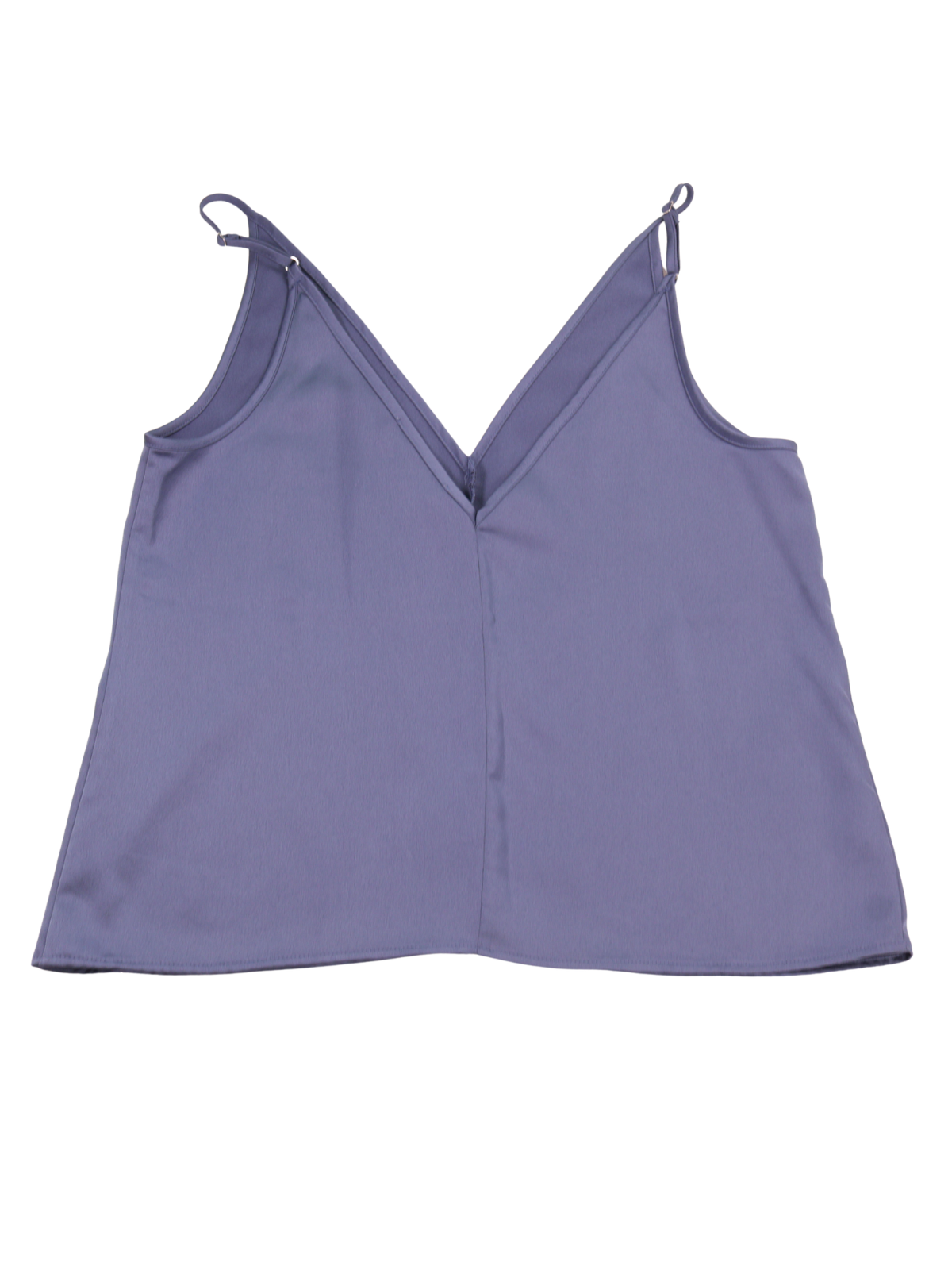 LOFT Satin V-Neck Cami – Blue Layering Essential (Size Small)