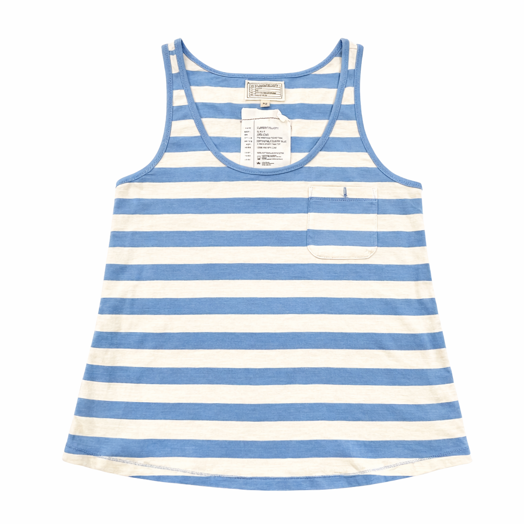 Current/Elliott Blue &amp; White Striped Pocket Tank – Size 2