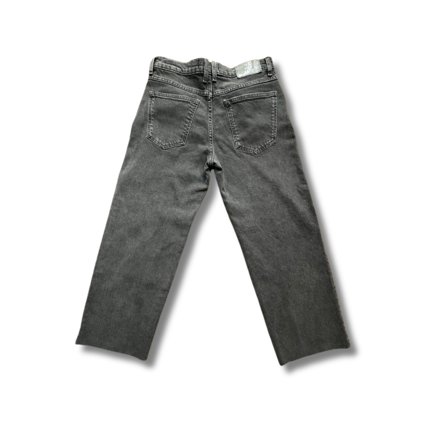 WE THE FREE Black High Rise Straight Jeans Raw Hem | Size 27 | NWOT