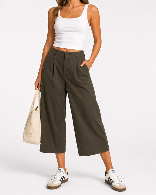 Halogen Green Pleated Barrel Leg Trousers Size Small
