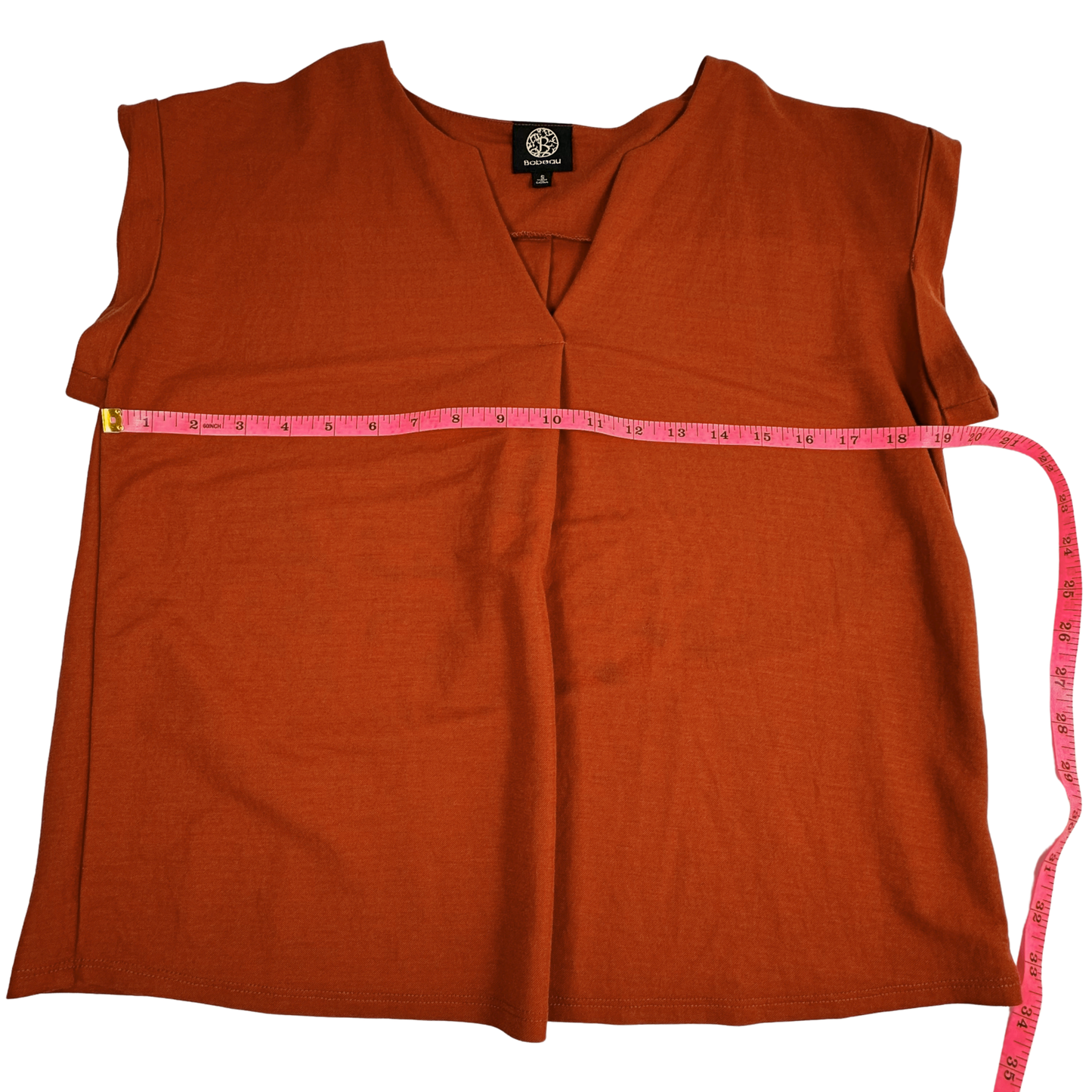 Bobeau Rust V-Neck Blouse – Size Small