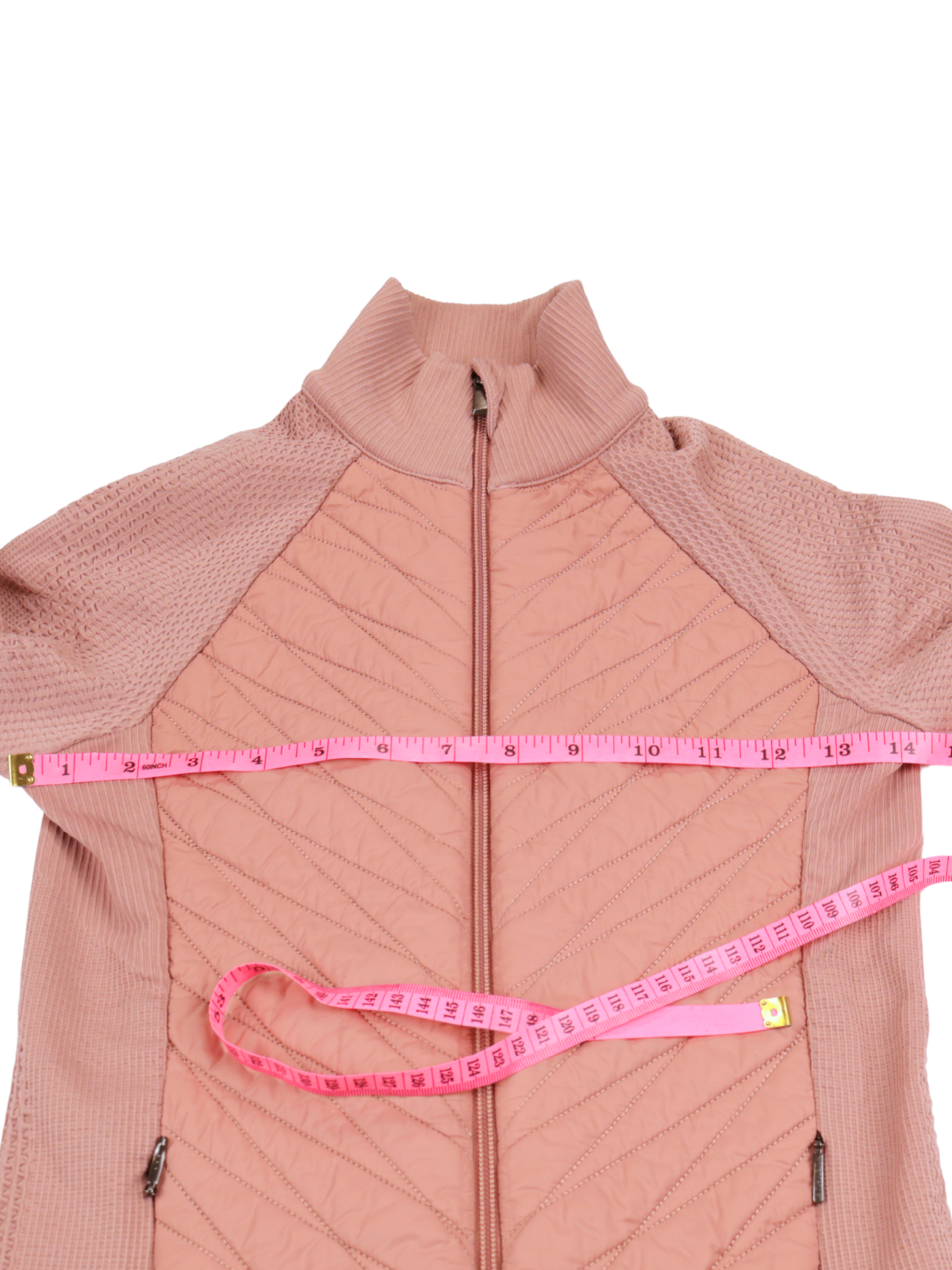 Athleta Flurry Force Pink Quilted Hybrid Athletic Jacket XS