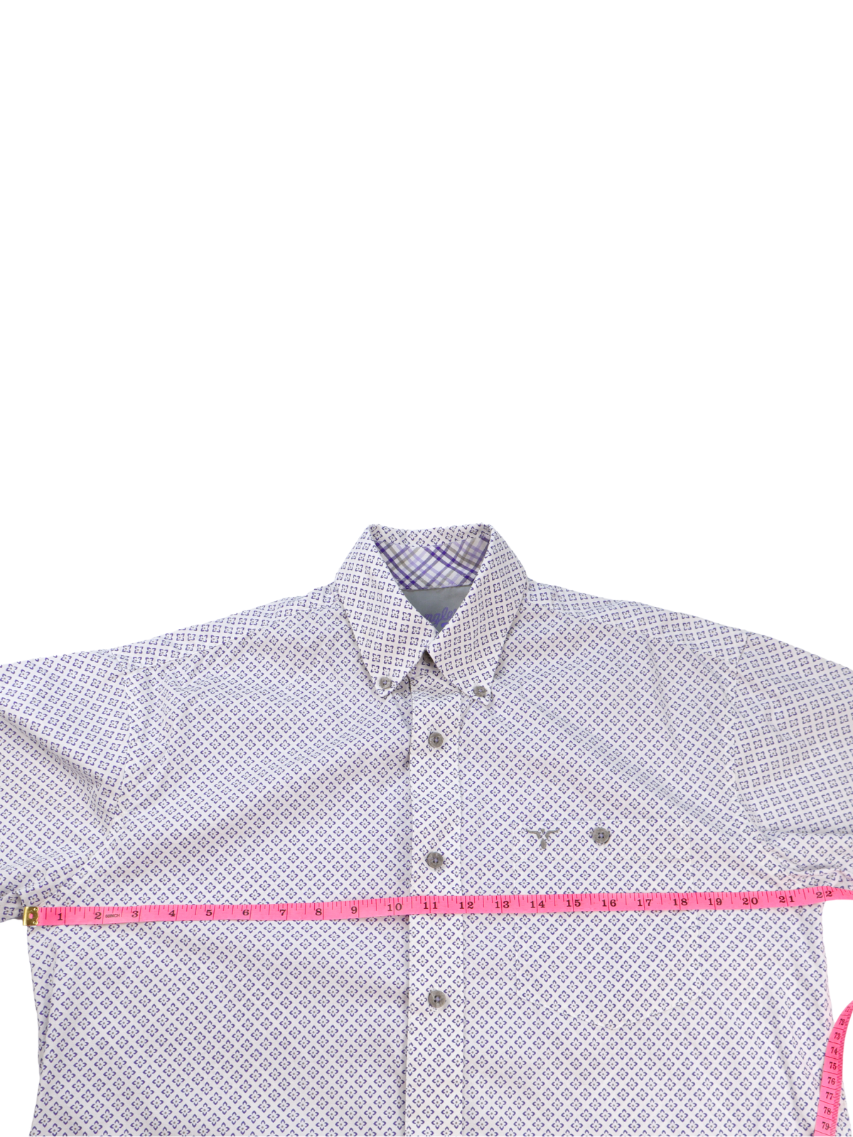 Wrangler 20X Competition Advanced Comfort Western Shirt Men's Medium Purple Geometric Rodeo Button Up