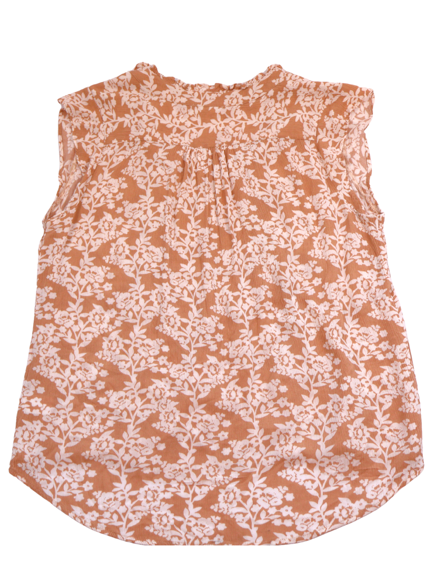 Monday Fun Floral Blouse – Effortless Boho Neutral | Size Medium
