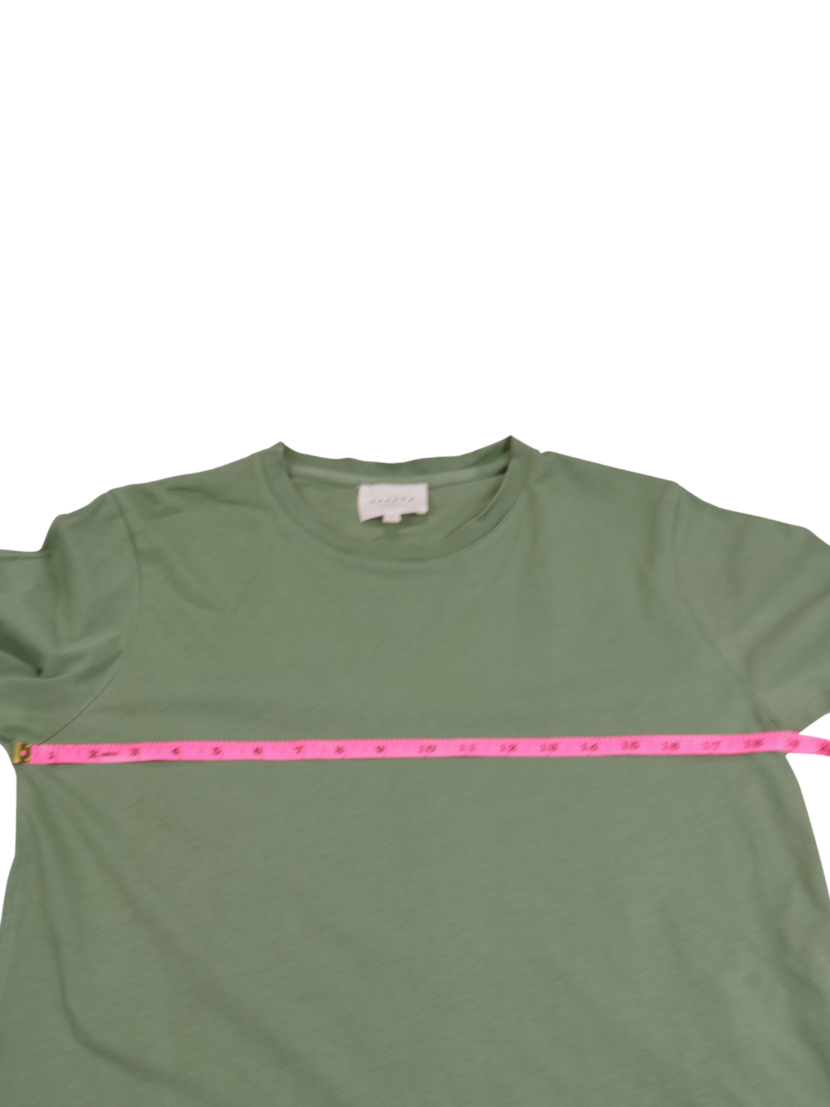 Sézane Essential Green Tee Size S | French Minimalist Cotton Top | Elevated Basic
