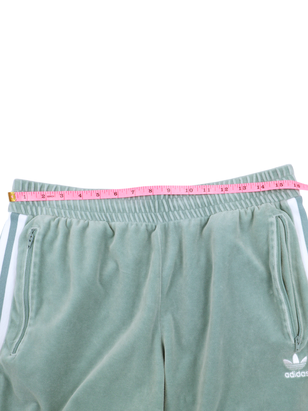 Adidas Velour Track Joggers Green 3 Stripe Lounge Pants Size Large