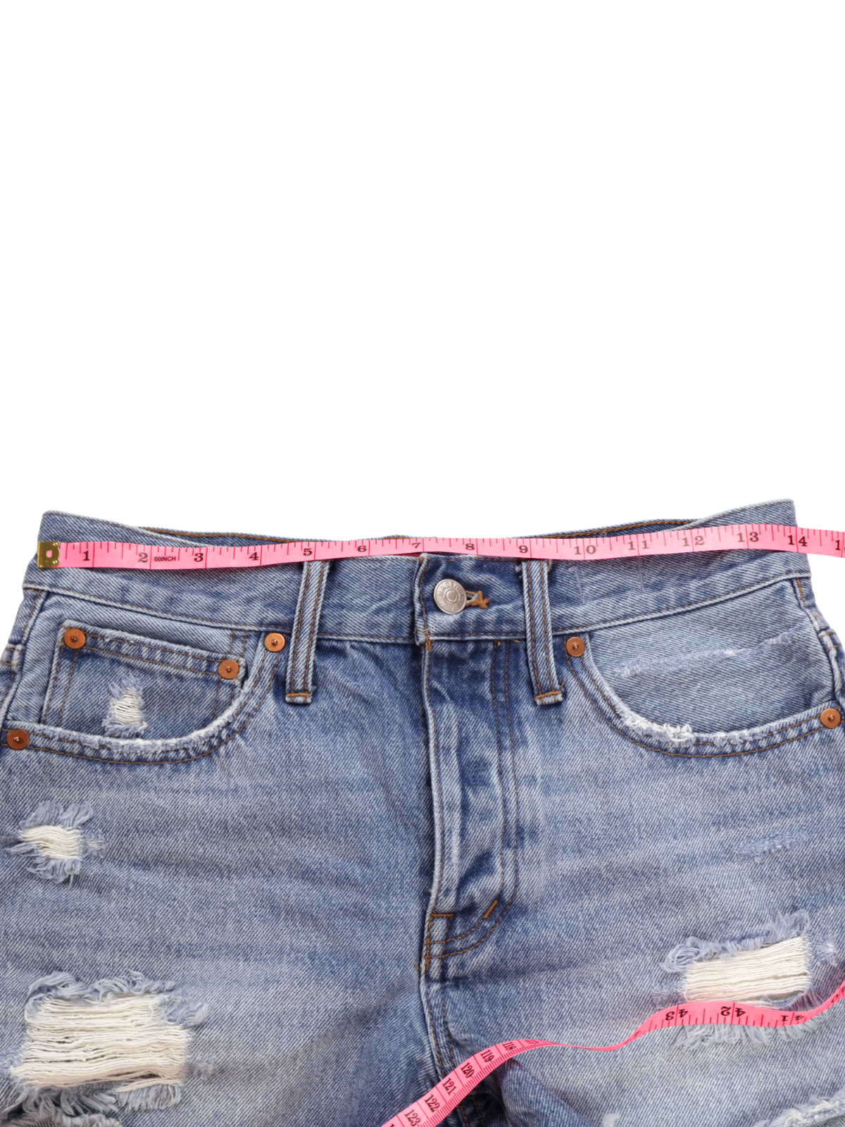 Madewell Distressed Denim Cutoff Shorts – Medium Wash | Size 23