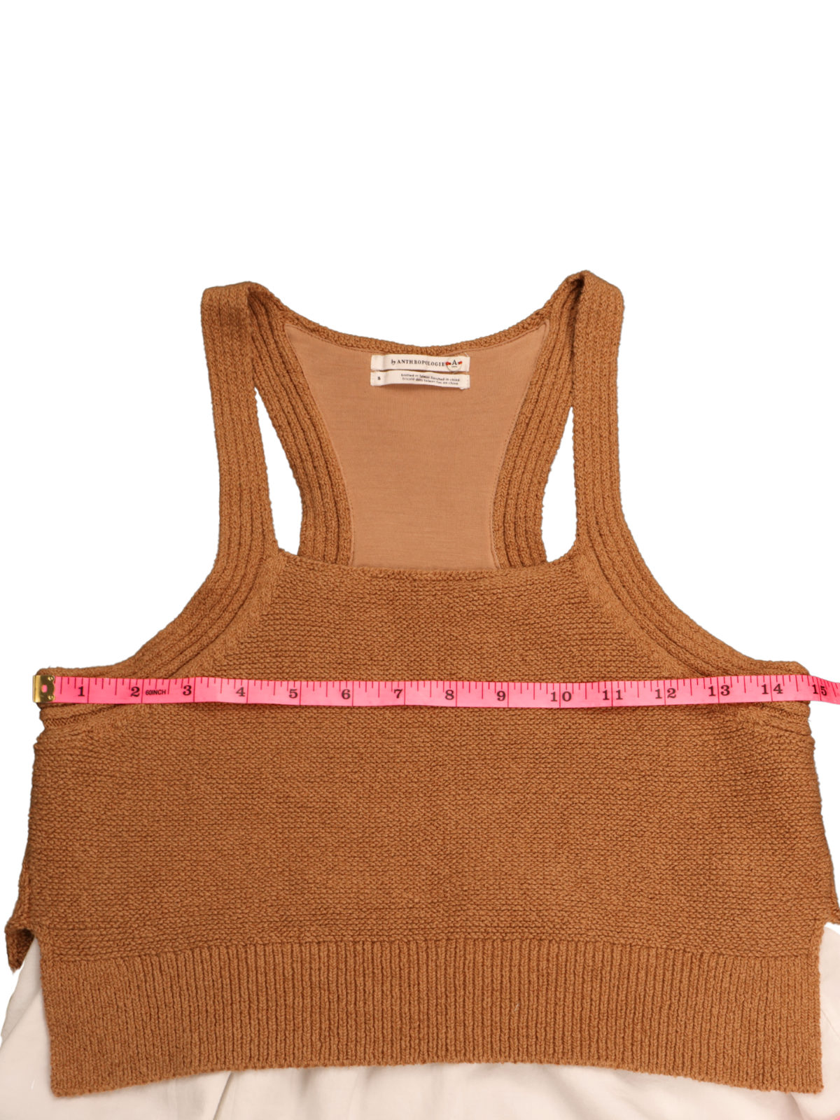 Anthropologie Twofer Sleeveless Sweater Blouse – Layered Knit & Flowy Top Size Small