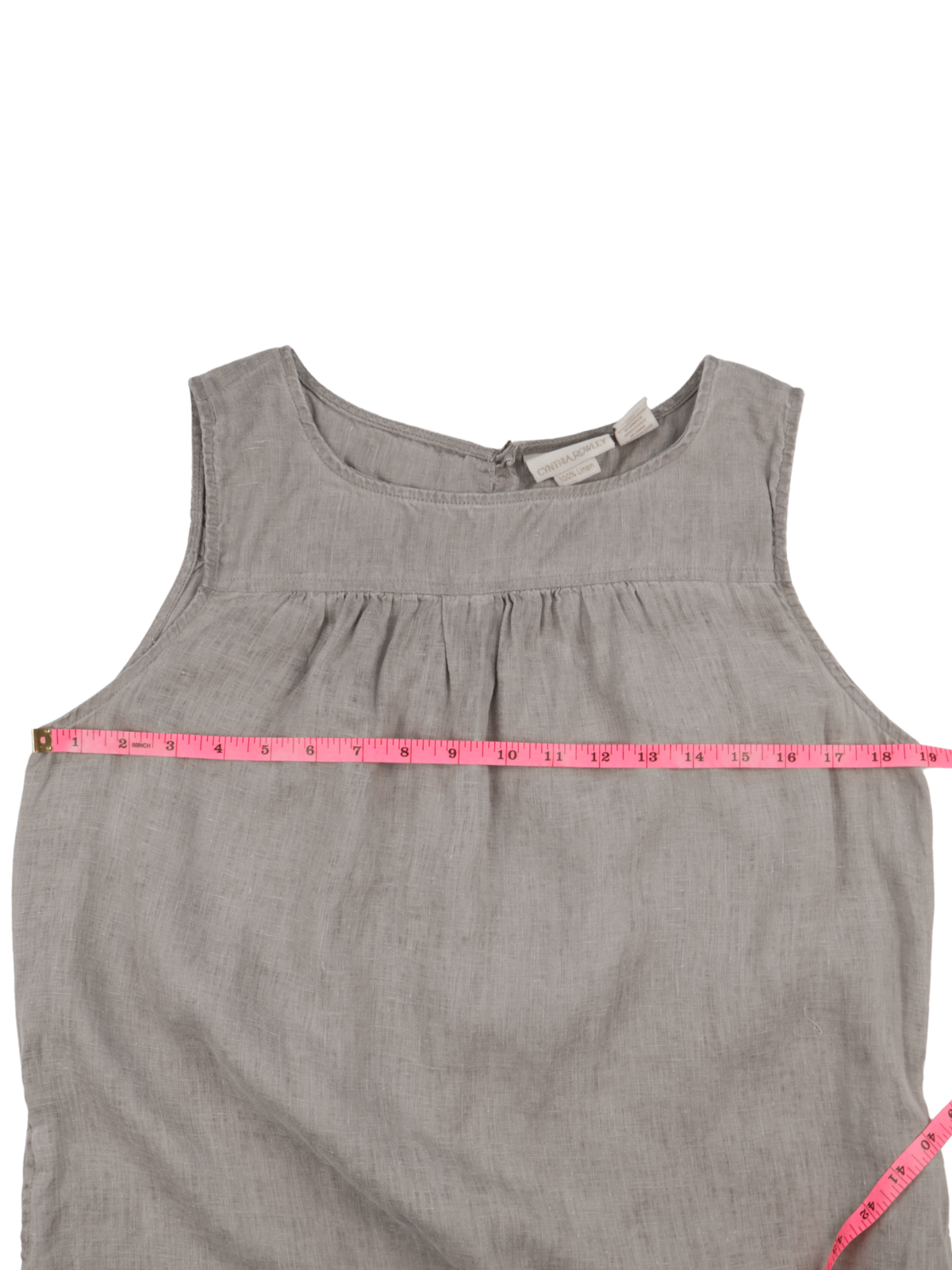 Cynthia Rowley Gray Linen Shift Dress With Pockets Size Medium