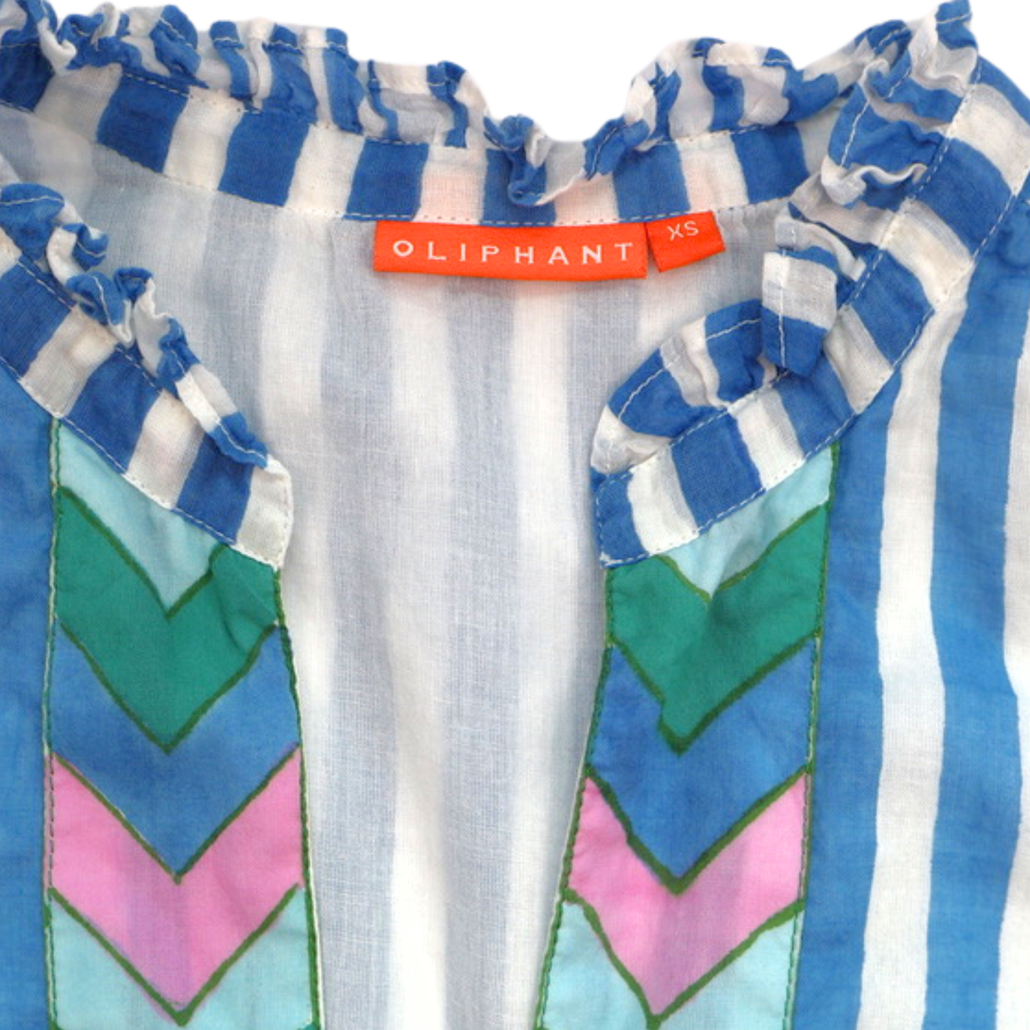 Oliphant Cotton Tiered Stripe Dress – XS | Statement Summer Piece