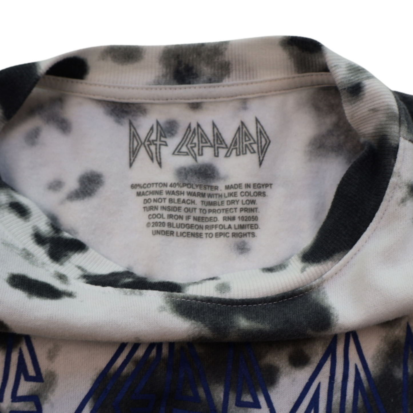 Def Leppard Graphic Sweatshirt Tie Dye Leopard Print Size Medium